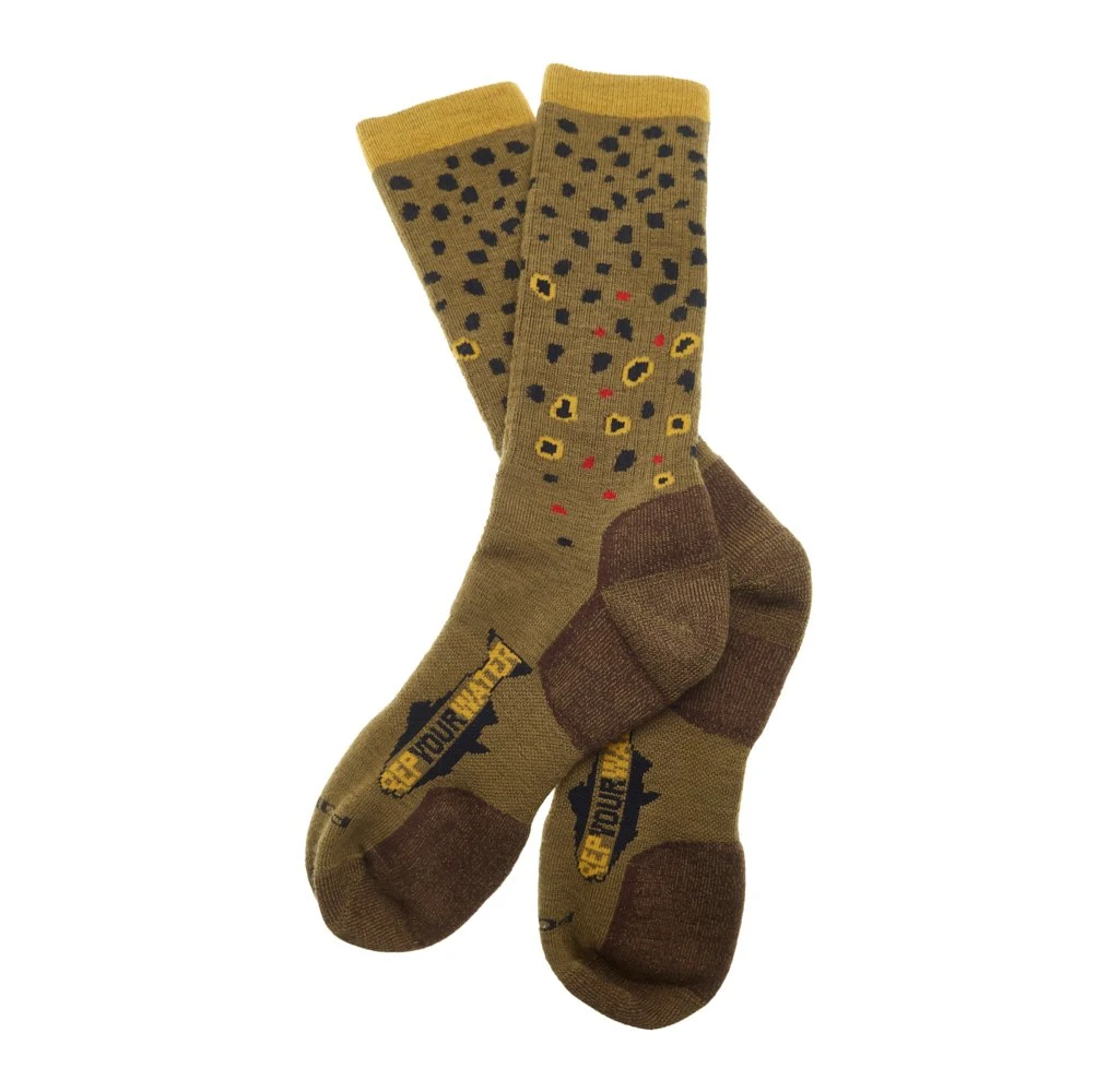 Rep Your Water - Trout Socks | Brown Trout 2 Rep Your Water - Trout Socks | Brown Trout