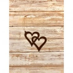 Faire Universal Ironworks | Rustic Double Heart Ornament