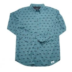 Clearance & Sales 25% Off - Rep Your Water Side Channel Fishing Shirt - Trout Print