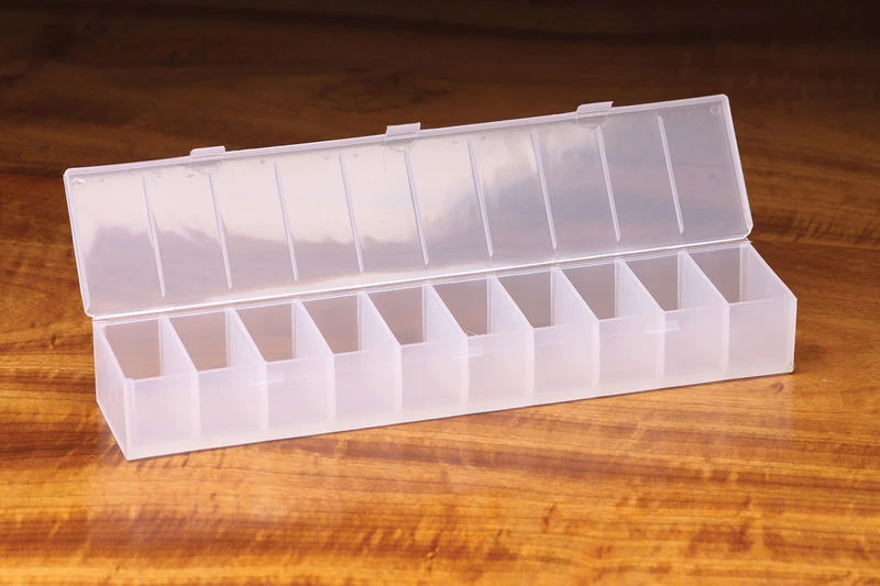 Hareline - 10 Compartment Ribbed Hook Box 1 Hareline - 10 Compartment Ribbed Hook Box