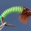Dette Flies Electric Caddis - Chartreuse And Brown Nymphs